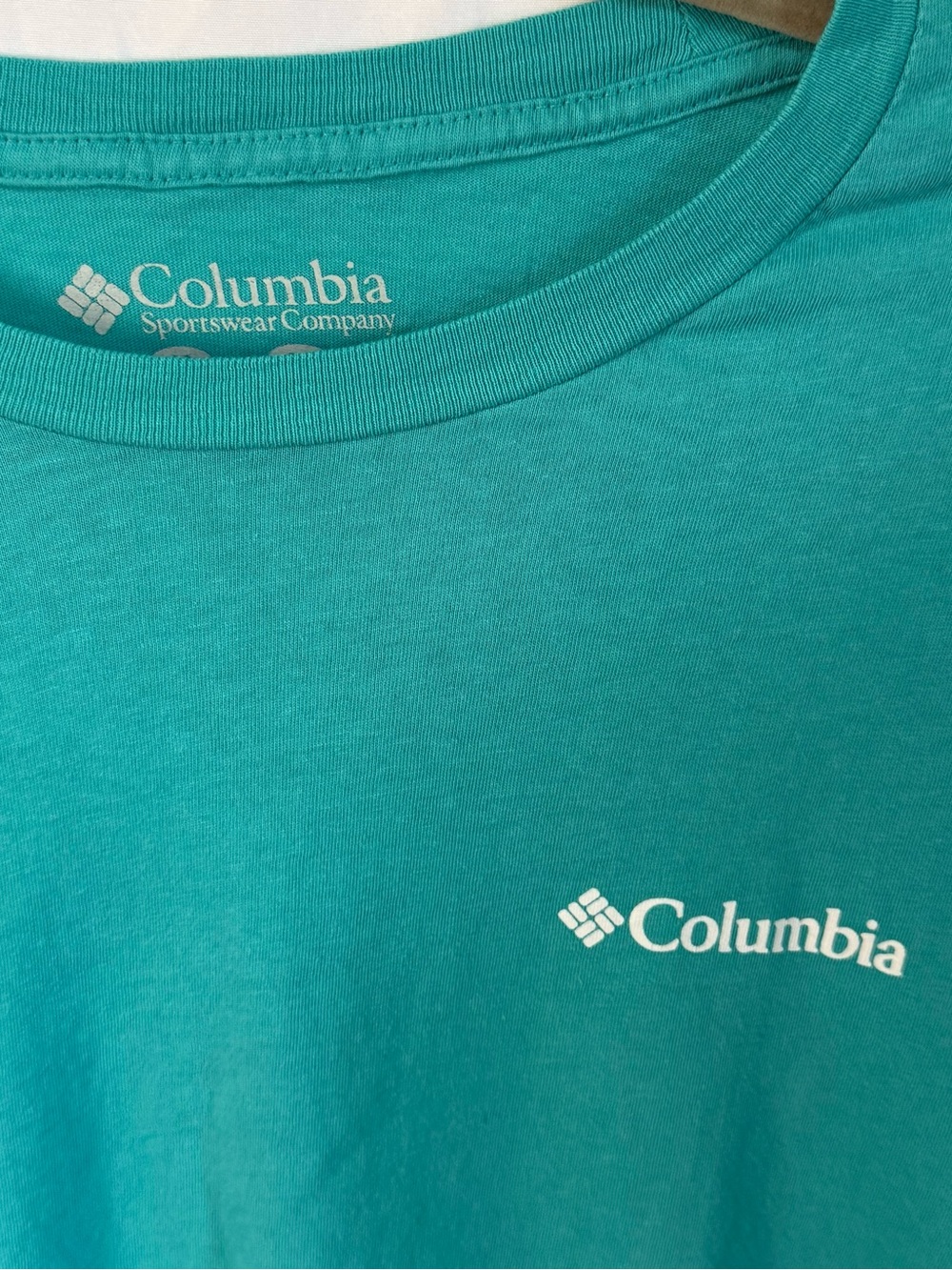 Columbia Teal Crew Neck Logo T-Shirt - Picture 2 of 5